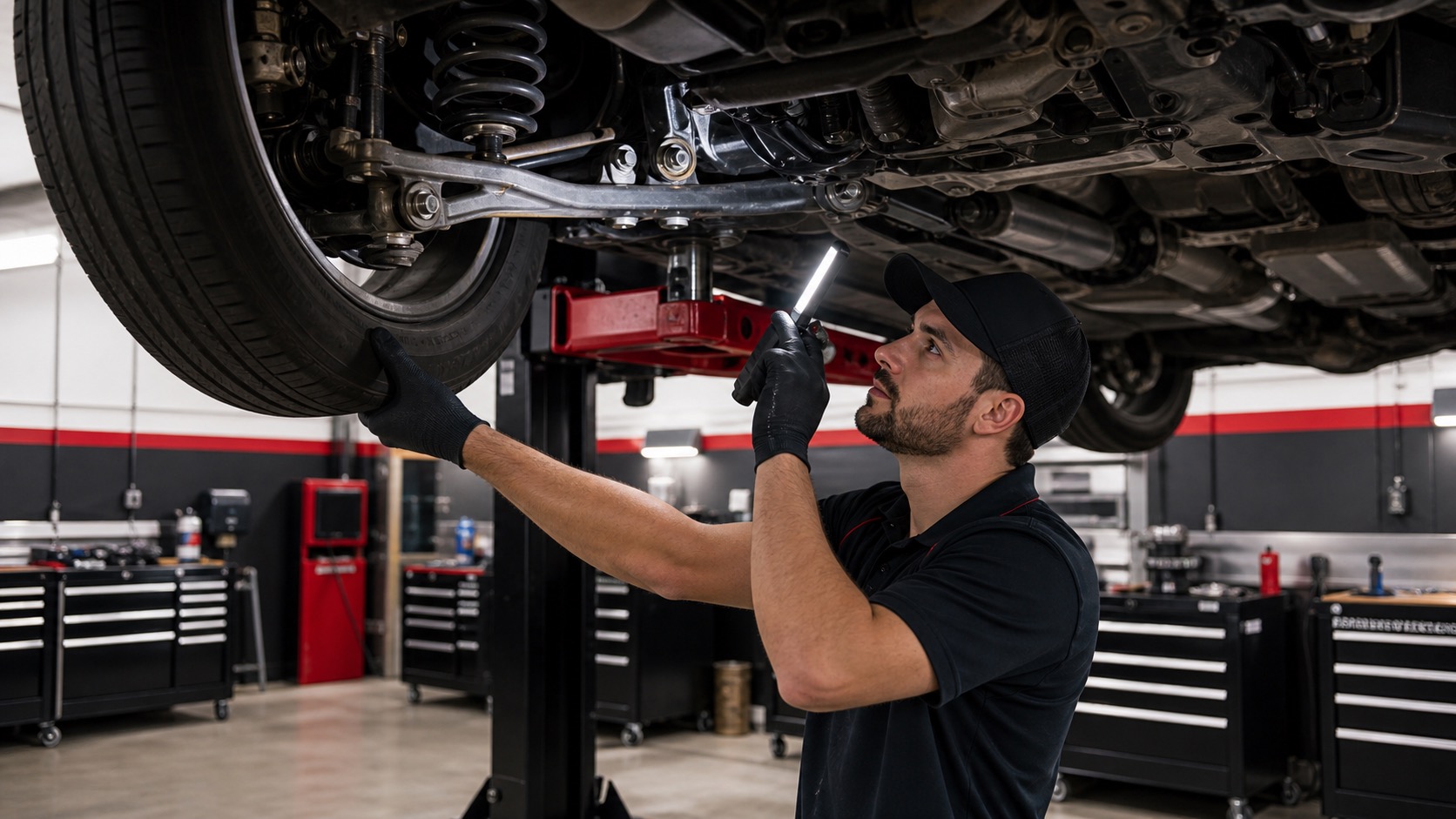 Suspension and steering support for control, comfort, and stability.